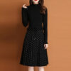 Knitted Shirt Dress - Mid-Length - Image 4